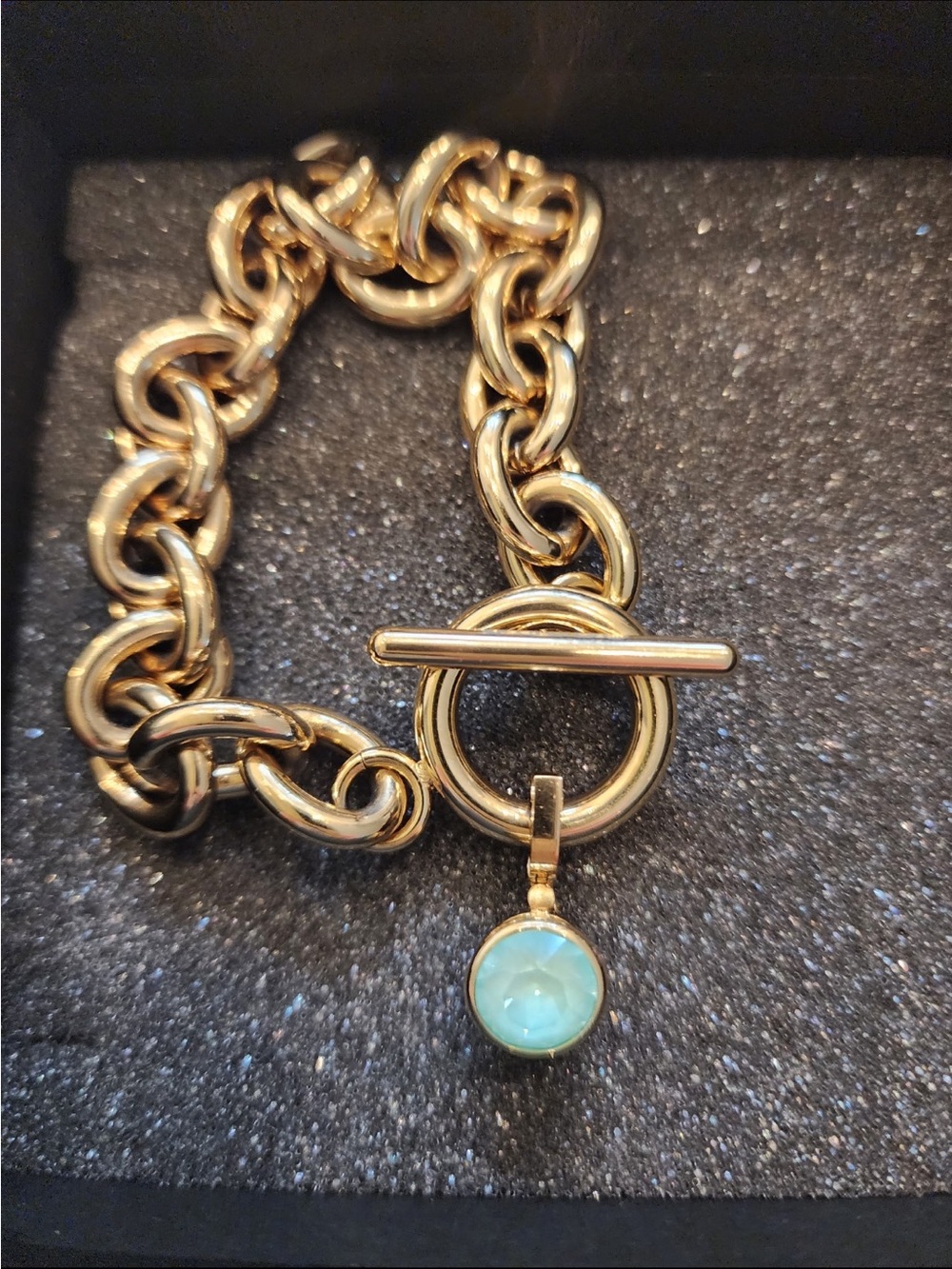 ⚜️Qudo Ring & Gold Chain Bracelet with light green opal accent - Picture 3 of 3